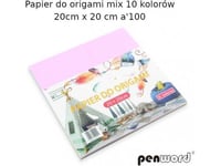 Penword Origami Papper Mix 10 Färger 20X20cm80gsm A100 Penword