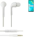 Earphones pour Huawei Honor 30S in ear headset stereo blanc
