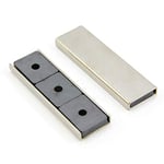 Aimant Du Canal de Ferrite Pour Le Bricolage, L'Artisanat et Les Passe-Temps - 76 x 23 x 6,3mm D'Épaisseur - 10kg - Pack de 10