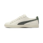 Puma Clyde Base L 39941303 Mens Beige Leather Lifestyle Trainers Shoes