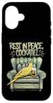 iPhone 16 Drunk Cockatiel - Funny Cute Bird Beer Drinking Lover Case