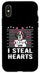 iPhone X/XS I Steal Hearts Valentine St Bernard Dog Funny Valentines Day Case