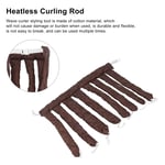 (Brown)Hair Curlers Spiral Curls Styling Kit Heatless Curling Rod Sleeping Hair