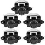 Bouton poussoir Loquet - sans clé Serrure de meuble Fermoir Bouton de porte de placard pour rv caravane de moteur 5 pièces Noir