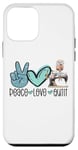 Coque pour iPhone 12 mini Machine à coudre vintage Peace Love Quilter