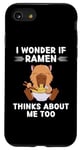 Coque pour iPhone SE (2020) / 7 / 8 Adorable Kawaii Capybara I Wonder If Ramen Thinks About Me Too