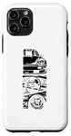 Coque pour iPhone 11 Pro Vintage Japonais Automobile Voiture Racing Driver Fun Femmes Hommes