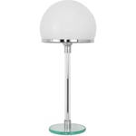 Privatefloor - Lampe de Table - Lampe de Bureau Design - Nauhas Blanc - Verre, Métal, Metal - Blanc