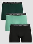 Polo Ralph Lauren 3 Pack Stretch Cotton Trunks - Green, Green, Size Xl, Men