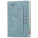 Academic Diary 2025 Diary A5 Page a Day - Hardcover Daily Planner with Hourly Schedule, 2025 Full Year Appointment Diary, January 2025 to December 2025 (Blue)