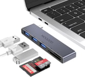 Hub Usb C ,Adaptateur Usb Multiport Pour Macbook Pro Et Accessoires Air,Compatible Avec Les Ordinateurs Portables,Ordinateurs De Bureau,Mac,Macbook,Ordinateurs Portables,Ps4,Etc.