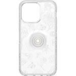 OtterBox iPhone 14 Pro Max Otter + Pop Symmetry Series Clear Case - FLOWER OF MONTH (Clear), integrated PopSockets PopGrip, slim, pocket-friendly, raised edges protect camera & screen