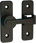 Verrou Serrure de Fermeture Porte Interieure Coulissante Boulon de Verrouillage de Boucle en Alliage de Zinc Loquet de Serrure de Porte à 180 Degrés,Noir(Q801)