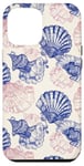 iPhone 13 Pro Max Pink Blue ink Seashell Starfish Ocean Beach Sea Case