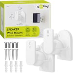 goobay 49394 Support Mural pour Haut parleurs Universel, pivotant/Support pour Enceintes Home cinéma/inclinable pour Enceintes jusqu'à 3,5 kg/Sonos One, Bose, Echo Dot 4, Homepod Mini/Blanc