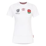 Umbro Womens England Rugby Home Shirt RWC2023 White 16