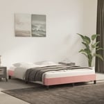 Lit double pour adulte Moderne - Cadre de lit - Rose 140x190 cm Velours BV395228 Bonnevie