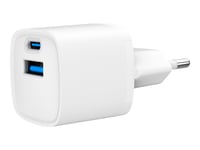 Gembird - Strömadapter - 20 Watt - 3 A - Quick Charge 3.0, Pd - 2 Utdatakontakter (Usb Typ A, 24 Pin Usb-C)