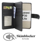 Skimblocker Huawei P30 Lite XL Plånboksfodral (Svart)