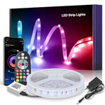 Mexllex Ruban Led 10M, Bande Led Lumineuse Flexible Multicolore, Bluetooth App Contrôle Synchroniser avec Rythme de Musique RGB Bandeau Led pour Decoration Chambre, Gaming Room, Plafond, Mariage, Fête