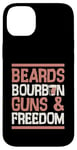 Coque pour iPhone 14 Plus Barbes Bourbon Gun And Freedom USA Patriotic Dad American