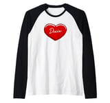 Hand Drawn Heart Dixie - First Name Hearts I Love Dixie Raglan Baseball Tee