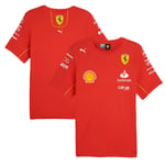 Scuderia Ferrari F1 PUMA Las Vegas LECLERC Amerikansk Fotbollströja Röd Jersey T-shirt för Vuxna M