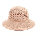 YuanBo Wu Printemps et été Version coréenne du Chapeau de dôme Rabattable Chapeau de visière Chapeau de pêcheur en Plein air Plage Chapeau de Soleil Femelle (Color : Pink, Size : Taille Unique)