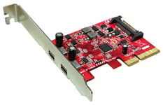 ROLINE Carte PCI-Express, USB 3.2 Gen 2, 2X USB-C