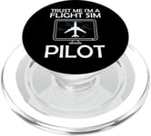 Simulateur de vol passionné de pilote à quatre moteurs aviation PopSockets PopGrip pour MagSafe