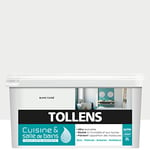 Tollens Peinture Cuisine Et Salle De Bain - Ultra Résistante Pour Murs, Boiseries, Radiateurs - Blanc Casse - 2L = 24m2