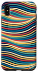 Coque pour iPhone XS Max Abstrait Couleur Ondulée Lignes Courbes Courbes Courbes Motif