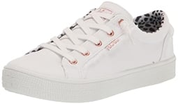 Skechers Womens Bobs B Extra Cute 2cute4u Trainers, White Canvas, 6 UK