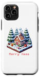 iPhone 11 Pro 8-Bit Pixel Art Style Gingerbread House Winter Xmas Scene Case