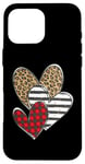 iPhone 16 Pro Max Happy Valentines Day Love Cute Heart Cheetah Plaid Pattern Case