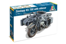 Zundapp Ks 750with Sidecar 1:9 Plastique Model Kit Italeri