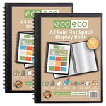 eco-eco Eco135x2 Lot de 2 protège-documents A4 50% recyclés 60 pochettes à spirales