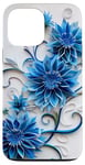 Coque pour iPhone 13 Pro Max Fleur Bleu Bleuet Floral Nature Femme Filles Fleurs