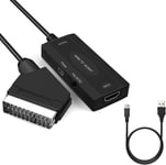 SUJAHHUJIQ HDMI to SCART HD Video Converter, 1080P HD Converter Adapter, HDMI Co