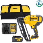 DeWalt DCN660 18V BL 2nd Fix Finish Nailer With 1 x 4Ah Battery, Charger & Bag