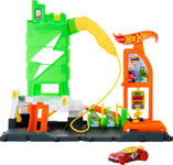 Hot Wheels City Toy Car Track Set, Super Recharge Fuel Station Plays (US IMPORT)