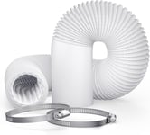 Adair 4inch x 10ft (3M) Air Ducting Tumble Dryer Vent Hose 100mm White, Wide... 