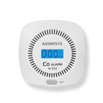 Carbon Monoxide Alarm Battery Powered, AGSMXSYG Carbon Monoxide Detector Battery Operated with Digital Display, CO Detectors Alarms Monitor for Home,RV & Kitchen