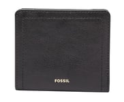 Fossil Portefeuille pour femme Logan, cuir/Polyurethane Trim Bifold noir 10.2 cm L x 2.5 cm W x 8.9 cm H SL7829001