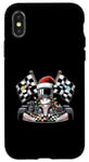 Coque pour iPhone X/XS Chapeau de Noël Go Kart Racing Karting Racer