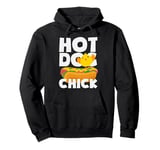 Hot Dog Chick Funny Food Humor Design Pullover Hoodie