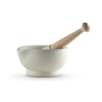 MB947006 Milton Brook Mortar and Pestle, Vitrified Porcelain, Size 4, 17cm Diameter, White