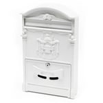 Boite aux lettres design antique blanc boite postale murale courrier Helloshop26 16_0000061