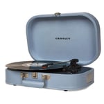 Crosley Discovery Portable Turntable - Bluetooth Record Player, 3-Speed Suitcase Vinyl Player, Home Turntables for Vinyl Records, Built in Stereo Speakers & Bluetooth Receiver, AUX Input, Glacier