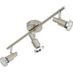 Briloner Leuchten 2991-032B Spot, plafonnier LED, Lampe de Salon, Applique, orientable, Nickel, GU10, 3 W, Marron